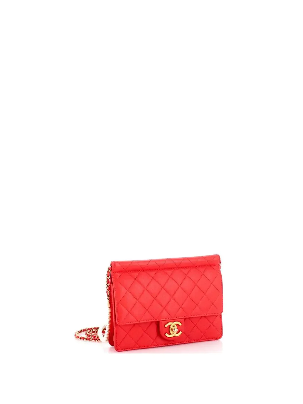 Chanel Pearl Chain Flap Bag Quilted #306990C29B
